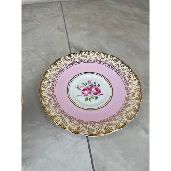 Pink Royal Stafford Teacup and Saucer, Antique Tea Cups Vintage Floral - Picture 13 of 13